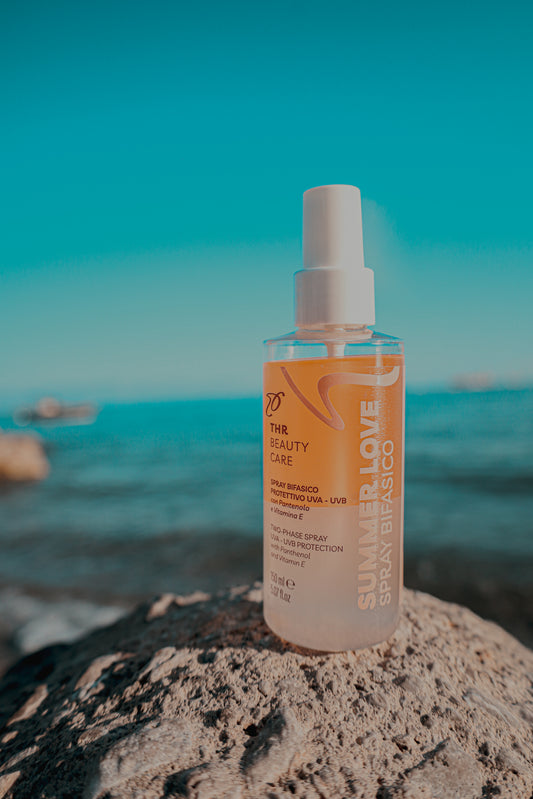 Summer Love Spray Bifasico - Spray Districante Riparatore con Pantenolo, Vitamina E e SPF